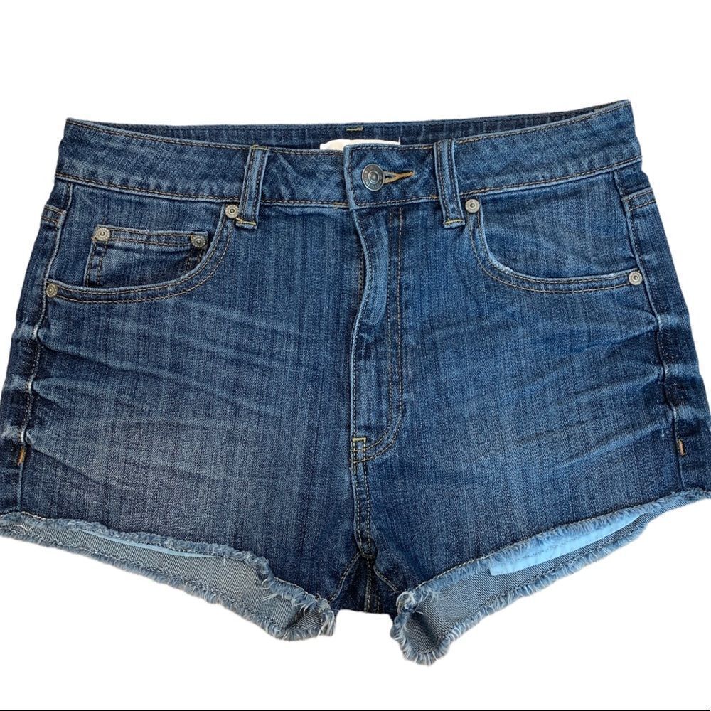 Aritzia Talula denim jean high rise shorts Sz 27